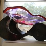 glass metal sculpture